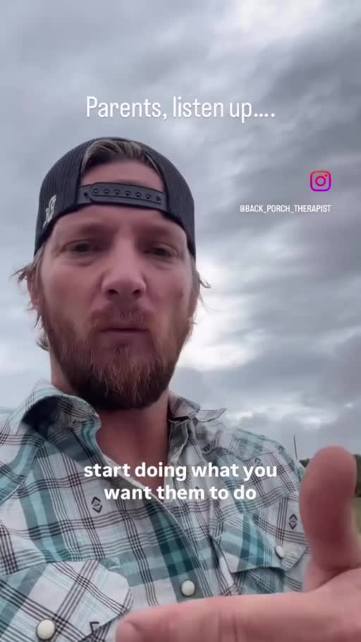 Still from Russel Ramsey's Parents, listen up video
